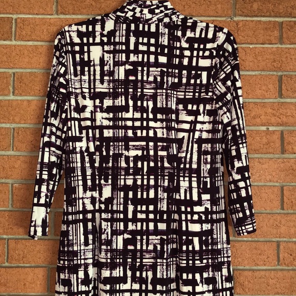 💜ELIZA J💜PLAID PETITE FAUX WRAP SHEATH DRESS💜 - Picture 8 of 9